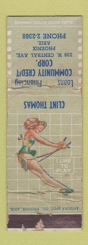 Matchbook Cover - Community Credit Corp Phoenix AZ pinup WORN