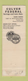 Matchbook Cover - Culver Federal Savings and Loan Culver City Manhattan Beach CA