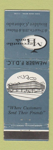 Matchbook Cover - Mercantile Bank Boulder Colorado WEAR