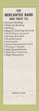 Matchbook Cover - Mercantile Bank Boulder Colorado WEAR