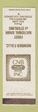 Matchbook Cover - First National Bank Sterling Colorado WEAR