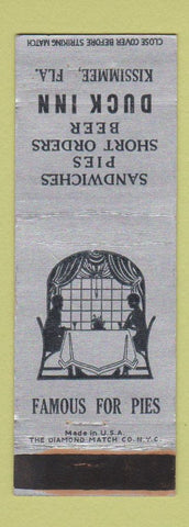 Matchbook Cover - Duck Inn Kissimmee FL WORN