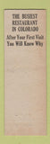 Matchbook Cover - Golden Lantern Inn Denver Colorado