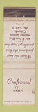Matchbook Cover - Craftwood Inn Manitou Springs Colorado WORN