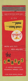 Matchbook Cover - The Embers Steak House Motel Colorado Springs WEAR