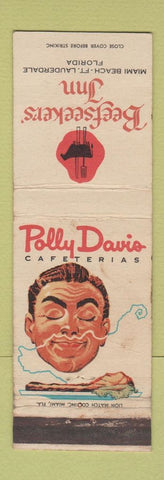 Matchbook Cover Polly Davis Beefseekers' Inn Miami Beach Fort Lauderdale FL WEAR