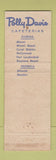 Matchbook Cover Polly Davis Beefseekers' Inn Miami Beach Fort Lauderdale FL WEAR