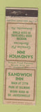 Matchbook Cover - Sandwich Inn South Jacksonville FL WORN WHITE