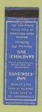 Matchbook Cover - Sandwich Inn South Jacksonville FL WEAR BLUE