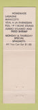 Matchbook Cover - Villa Rosa Orlando Orlo Vista FL