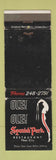 Matchbook Cover - Spanish Park Restaurant Ybor City FL WORN
