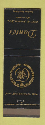 Matchbook Cover - Dante's Fort Lauderdale FL