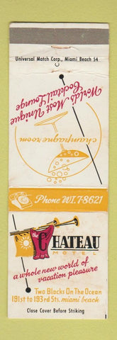 Matchbook Cover - Chateau Motel Restaurant Miami Beach FL WEAR