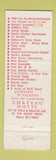 Matchbook Cover - Chateau Motel Restaurant Miami Beach FL WEAR