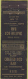 Matchbook Cover - Chatter Box Bar  NO TOWN WEAR