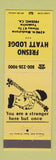Matchbook Cover - Fresno Hyatt Lodge Fresno CA