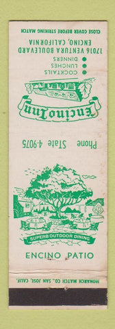 Matchbook Cover - Encino Inn CA restaurant WEAR