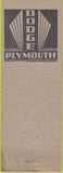 Matchbook Cover - Shelby Motors Urbana IL Dodge Plymouth