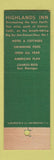 Matchbook Cover - Highlands Inn Carmel by the Sea CA