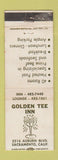 Matchbook Cover - Golden Tee Inn Sacramento CA WEAR