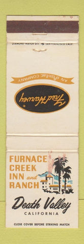 Matchbook Cover - Fred Harvey Furnace Creek Inn Death Valley CA