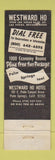 Matchbook Cover - Westward Ho Motel Casino Las Vegas NV