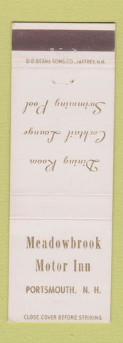 Matchbook Cover - Meadowbrook Motor Inn Portsmouth NH WHITE
