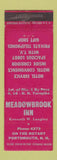 Matchbook Cover - Meadowbrook Motor Inn Portsmouth NH RED WEAR