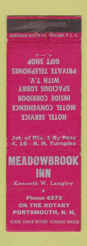 Matchbook Cover - Meadowbrook Motor Inn Portsmouth NH RED WEAR