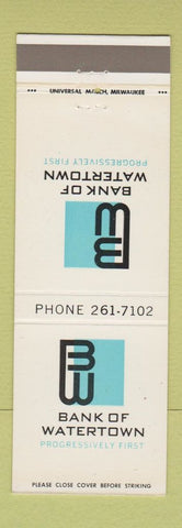 Matchbook Cover - Bank of Watertown WI