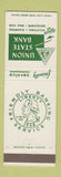 Matchbook Cover - Union State Bank Wautoma Plainfield Redgranite Wild Rose WI