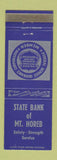 Matchbook Cover - State Bank of Mount Horeb WI