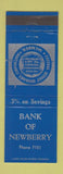 Matchbook Cover - Bank of Newberry MI?
