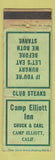 Matchbook Cover - Camp Elliott Inn CA WORN