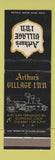 Matchbook Cover - Arthur's Village Inn Glendale CA