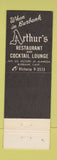 Matchbook Cover - Arthur's Village Inn Glendale CA
