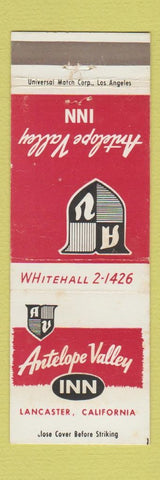 Matchbook Cover - Antelope Valley Inn Lancaster CA