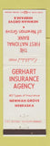 Matchbook Cover - First National Bank Newman Grove NE Gerhart Insurance