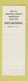 Matchbook Cover - First National Bank Newman Grove NE Gerhart Insurance