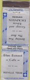 Matchbook Cover - Blue Bonnet Cafe Beeville TX WEAR