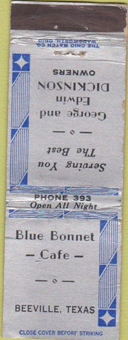 Matchbook Cover - Blue Bonnet Cafe Beeville TX WEAR