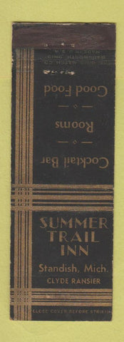 Matchbook Cover - Summer Trail Inn Standish MI WORN BACK
