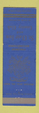 Matchbook Cover - St Clair Inn Country Club MI