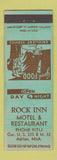 Matchbook Cover - Rock Inn Motel Restaurant Adrian MI
