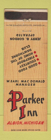 Matchbook Cover - Parker Inn Albion MI
