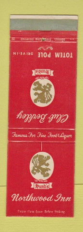Matchbook Cover - Northwood Inn Club Berkley Royal Oak MI Hund's WEAR #1