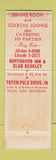Matchbook Cover - Northwood Inn Club Berkley Royal Oak MI Hund's #2