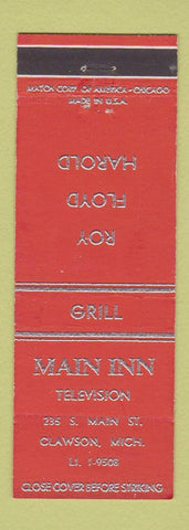 Matchbook Cover - Main Inn Clawson MI WEAR