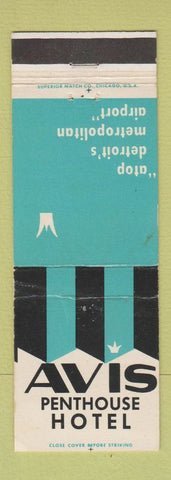 Matchbook Cover - Avis Penthouse Hotel Detroit MI