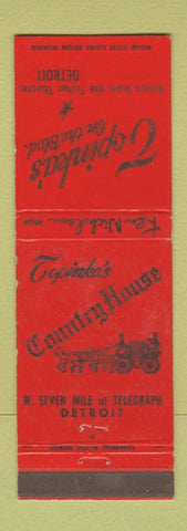Matchbook Cover - Topinka's Detroit MI  restaurant